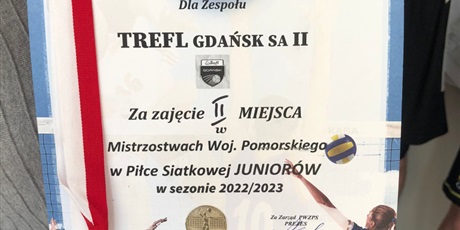 II Miejsca naszych uczniów w Mistrzostwach Woj. Pomorskiego w Piłce Siatkowej JUNIORÓW w sezonie 2022/2023!