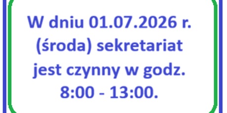 Informacja dotycząca pracy sekreariatu