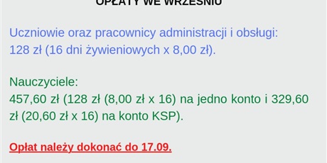 Obiady wracają do IV LO od 08.09.2022