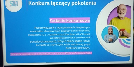 „Szkoła międzypokoleniowa” – cyfrowy projekt łączący uczniów i seniorów