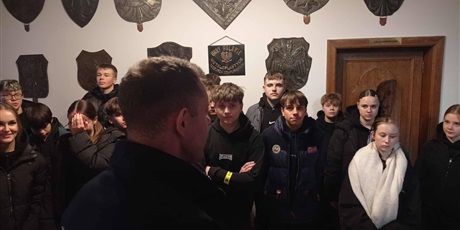Uczniowie 1B i 1F w Szkole Policji w Słupsku