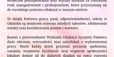 Życzenia z okazji Dnia Edukacji Narodowej