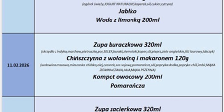 Powiększ grafikę: Bieżący jadłospis
