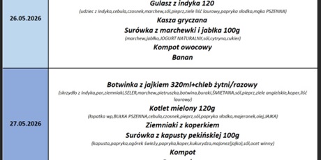 Powiększ grafikę: Bieżący jadłospis