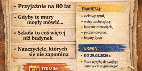 Powiększ grafikę: Konkurs "Artykuł wspomnieniowy w j. angielskim"