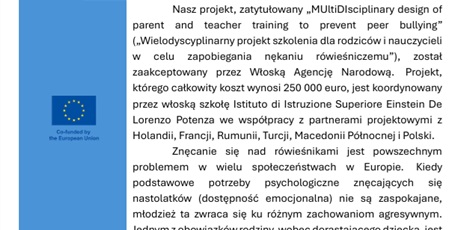 Powiększ grafikę: Projekt Erasmus +MUDI - Informacja prasowa.